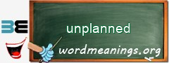 WordMeaning blackboard for unplanned